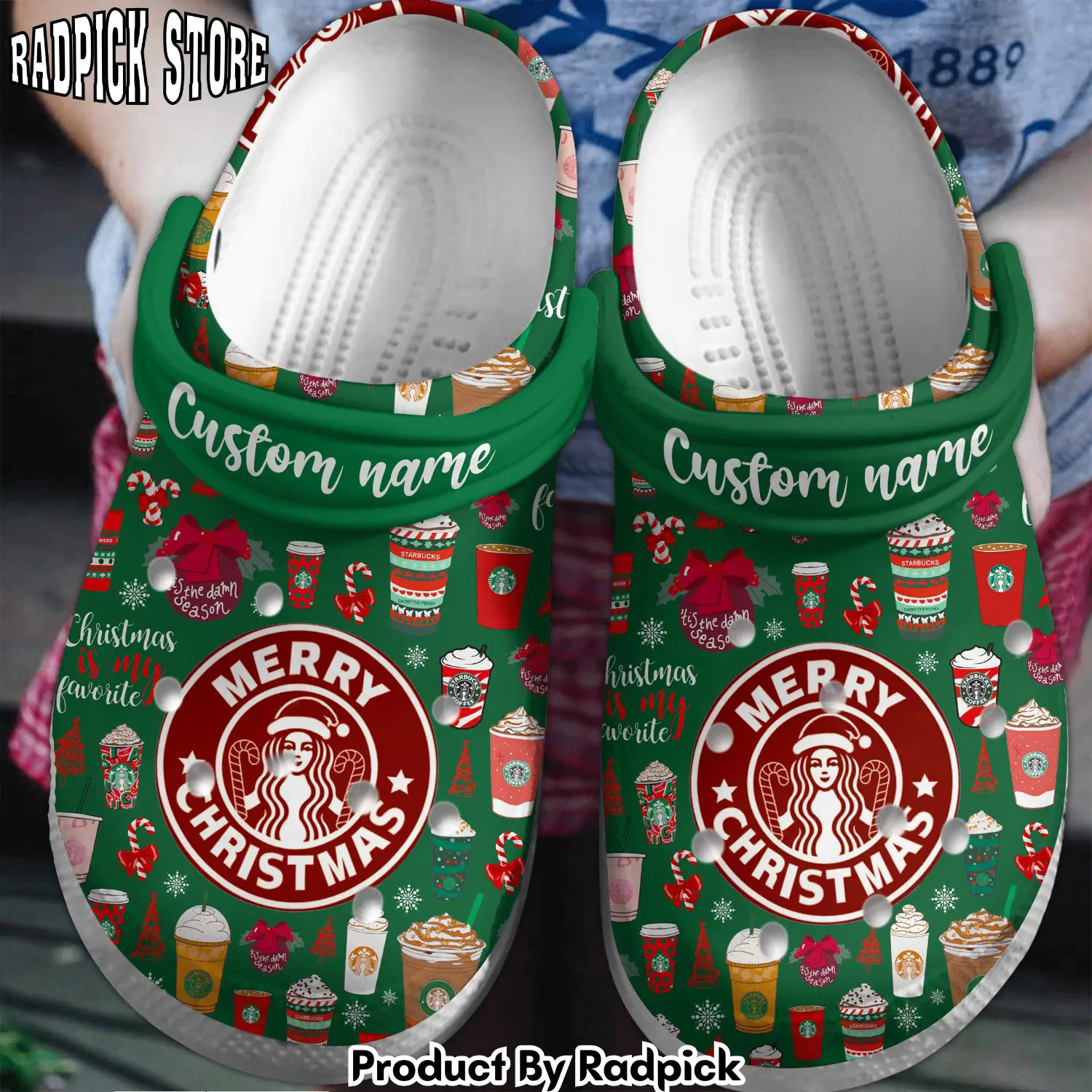 Radpick starbucks drink crocss crocband clogs shoes comfortable for men women and kids footwearelite exclusive pok rp6521168